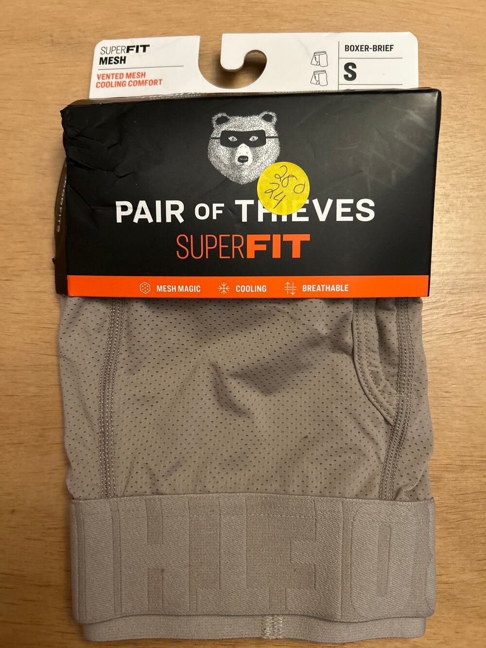 New Pair of Thieves 1 Pair of Men's SuperFit Mesh Stretch Boxer Briefs Small Tan